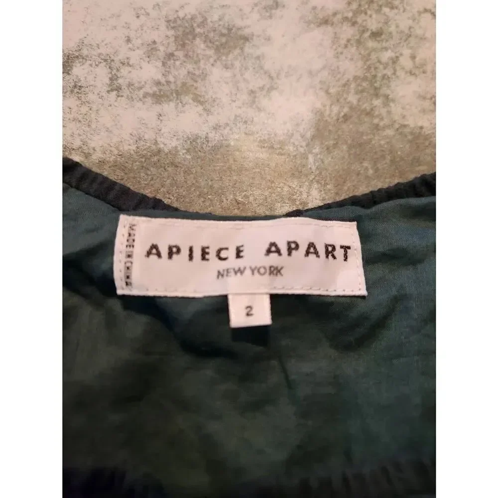 Apiece Apart green tassle bottom sleeveless blouse sz 2